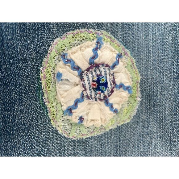 Kut from the Kloth Catherine Boyfriend boho jeans with patch details size 8 - Picture 16 of 16